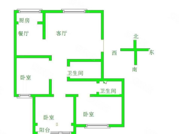 洺兴嘉园3室2厅2卫127㎡南北105万