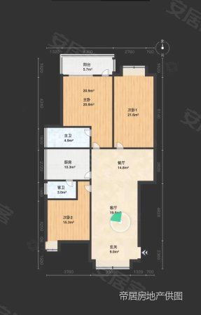 雅图花园3室2厅2卫138㎡南北79.8万