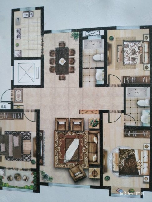 金域观邸北区3室2厅1卫130㎡南北85万