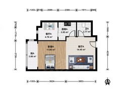 北京丰台木樨园珠江骏景南区 2室1厅1卫出租房源真实图片