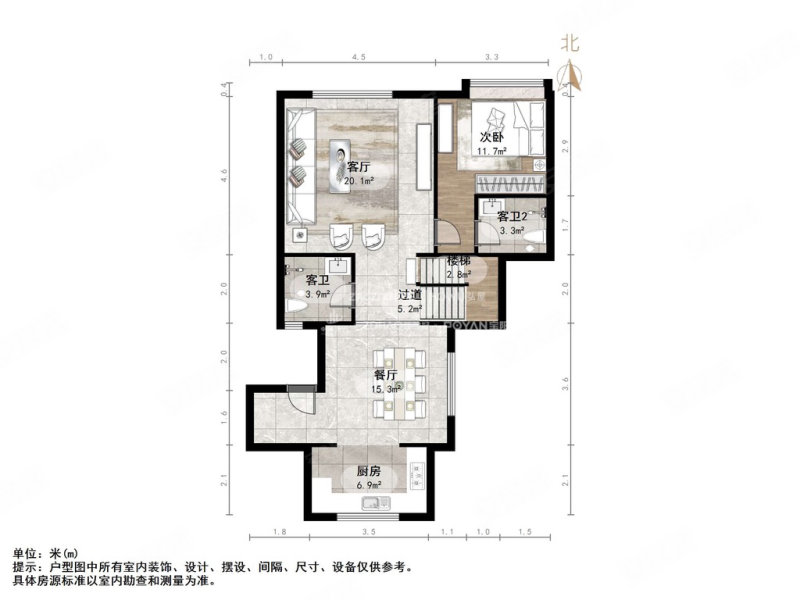 泰悦盛景5室2厅4卫203.19㎡南北207万