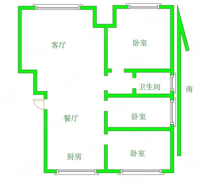 泽信青城(一期)3室2厅1卫118.95㎡南北137.5万