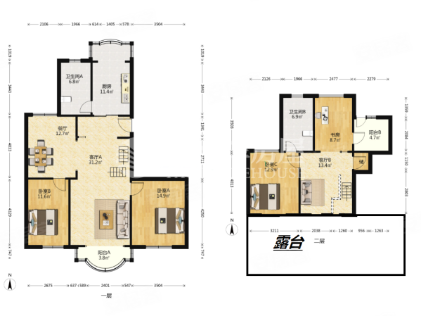 枫庭丽苑4室2厅2卫107.79㎡南北519万