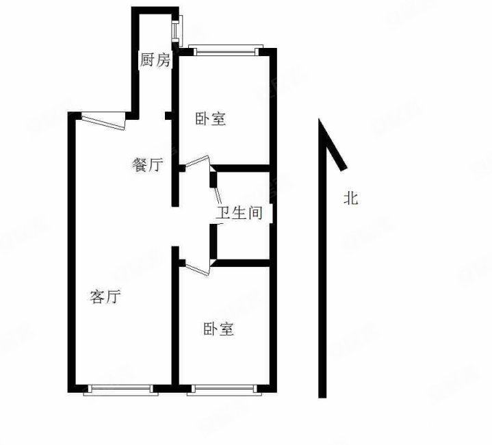 万锦观悦2室2厅1卫91.04㎡南107万