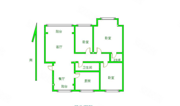 明泽百度城3室2厅2卫125.54㎡南92万