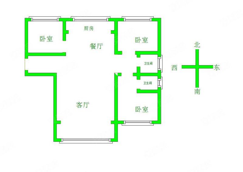 锦绣百合苑3室2厅2卫130㎡南北130万