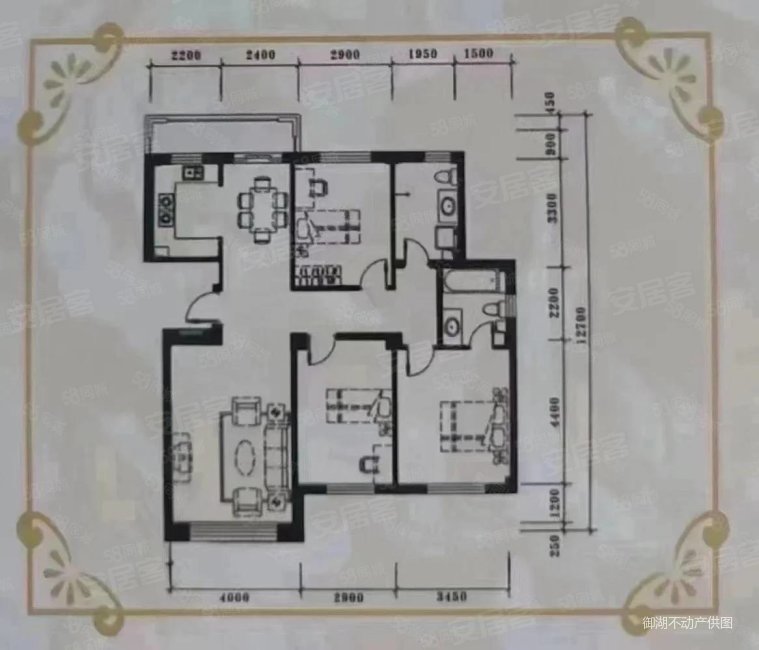 华发新城3室1厅1卫109.42㎡南58万