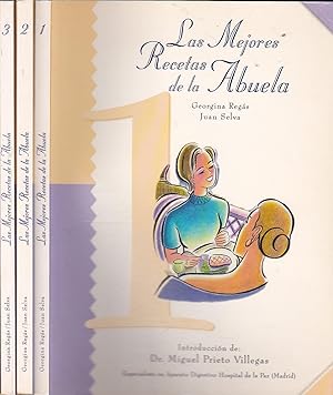 LAS MEJORES RECETAS DE LA ABUELA 1-2-3 (3 Tomos) (Láminas ilustradas con textos intercalados en c...