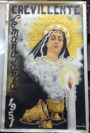 CARTEL DE SEMANA SANTA 1951 - CREVILLENTE (ALICANTE)