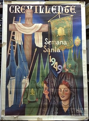 CARTEL DE SEMANA SANTA 1949 - CREVILLENTE (ALICANTE)