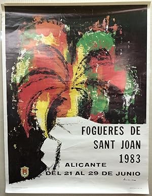 CARTEL DE HOGUERAS DE SAN JUAN - ALICANTE 1983 - ILUSTRADO POR AMANDO