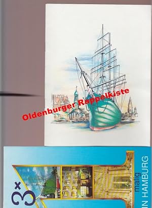 Speisekarte & Info-Flyer " Rickmer-Rickmers " Hamburg ( um 1990)