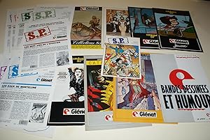 8 CATALOGUES GLÉNAT - 1983 - 1984 - 1985 - 1986 - 1988 - 1989 + 14 NUMÉROS DE "SOUS PRESSE" - BUL...