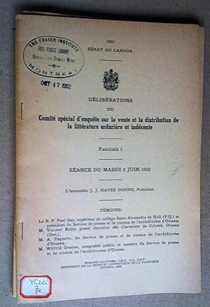 Sénat du Canada: Délibérations du Comité spécial d'enquête sur la vente et la distribution de la ...