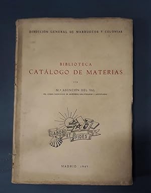 BIBLIOTECA CATÁLOGO DE MATERIAS