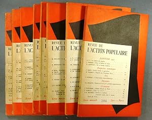 Revue de l'Action populaire 1957. Année incomplète. Numéros 104 à 113. Il manque le numéro 107 d'...