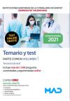 Temario y test parte común. Volumen 1 Temario General. Instituciones Sanitarias de la Consellería...