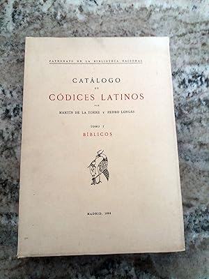 CATALOGO DE CODICES LATINOS. BIBLICOS. Tomo I (único publicado)