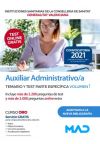 Auxiliar Administrativo/a. Temario y test parte específica volumen 1. Instituciones Sanitarias de...