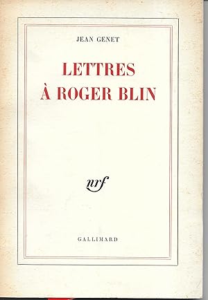 Lettres à Roger Blin