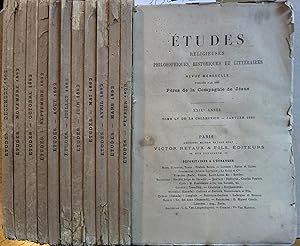 Etudes. Année 1892 complète. Etudes religieuses, historiques et littéraires par des Pères de la C...