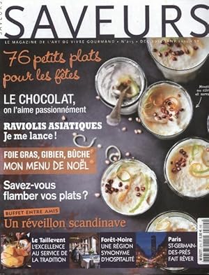 Saveurs n 215 : 76 petits plats pour les f tes - Collectif