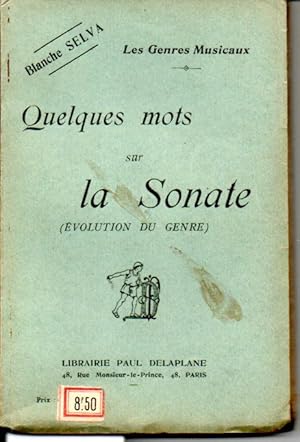 Quelques mots sur la sonate (évolution du genre)