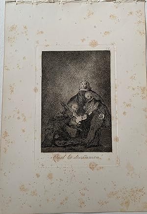 Goya. Que la descañonan. Capricho nº 21 de la 5ª edición realizada entre 1881 y 1886 en Calcograf...