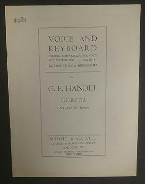 Lucretia / Lucrezia Cantata for Soprano. Klavierauszug
