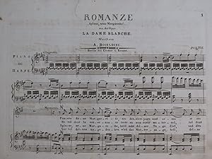 BOIELDIEU Adrien La Dame Blanche Romance Chant Piano ou Harpe ca1825