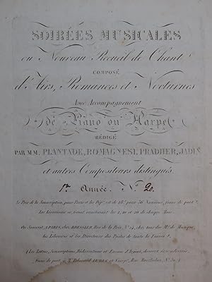 ROMAGNESI Antoine Le Convoi du Pauvre Chant Piano ou Harpe ca1830