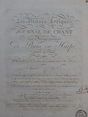 LAFONT Charles Philippe Je t'aimerai Chant Piano ou Harpe ca1820