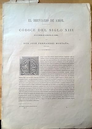 EL BREVIARIO DE AMOR. CÓDICE DEL SIGLO XIII QUE SE CONSERVA EN LA BIBLIOTECA DEL ESCORIAL