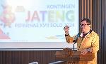 Penjabat Gubernur Jawa Tengah Nana Sudjana mengukuhkan para atlet National Paralympic Committee Indonesia (NPCI) Jawa Tengah, di Gedung Serbaguna Sentra Terpadu Prof Dr Soeharso, Kota Surakarta pada Ahad, 29 September 2024. Pekan Paralimpiade Nasional (Peparnas) XVII di Solo Raya akan berlangsung pada 6-13 Oktober 2024. Dok. Pemprov Jawa Tengah