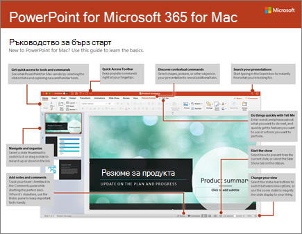 Ръководство за бърз старт в PowerPoint 2016 for Mac