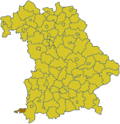 Poziția regiunii Districtul Lindau (Bodensee)