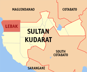 Mapa sa Sultan Kudarat nga nagpakita kon asa nahimutang ang Lebak