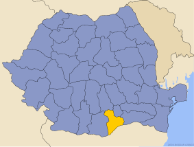 Administrative map of Руминия with Ҷюрҷю county highlighted