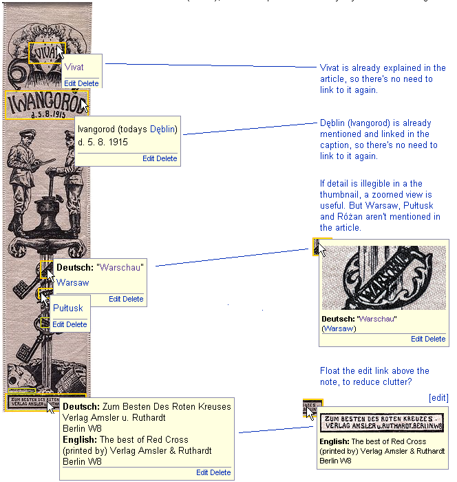 Comments on Jarekt's Vivat-ribbon annotation example