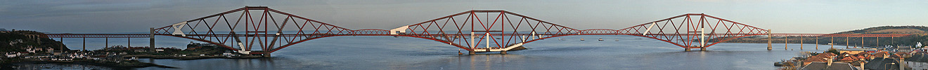 Panorama de la Ponte ferroviaria de Forth.