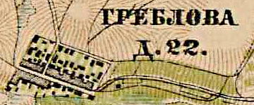 План деревни Греблово. 1885 год