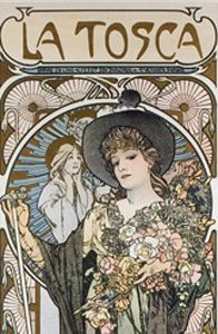 Affiche de La Tosca par Alfons Mucha