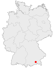 Map showing Bad Aibling's location in Germany Lage von Bad Aibling in Deutschland