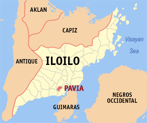 Mapa han Iloilo nga nagpapakita kon hain nahamutang an Pavia