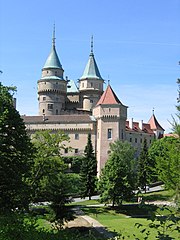 Bojnice Castle, the most frequently visited castle in Slovakia.