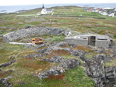 View of the church and historic fortifications