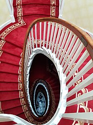 Georgian elliptical helical stairs in Dublin, Ireland