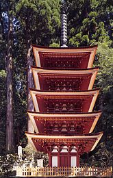 Muroji tempel pagode: een kleine pagode uit de late Naraperiode tot de vroege Heianperiode