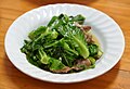 'Phat khanaeng mu': Stir-fried 'khanaeng' (somewhat similar in taste to Brussels sprouts) with pork