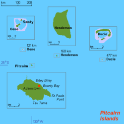 Vị trí của Adamstown